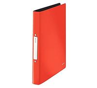 LEITZ 45661020 - Carpeta de anillas SOLID PP 2 anillas redondas de 25 mm DIN A4 color rojo