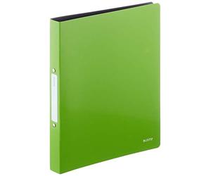 LEITZ 45661050 - Carpeta de anillas SOLID PP 2 anillas redondas de 25 mm DIN A4 color verde
