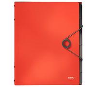 Leitz 4569-10-20 Trieur rouge clair DIN A4 polypropylène Nombre de compartiments: 6