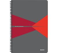 LEITZ 46471025 - Bloc collégial, A4, à carreaux, 90 feuilles, rouge
