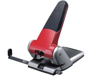 Leitz 5180-00-25 5180 Perforateur pour classeurs jusqu'au format A3 - 65 feuilles, avec butée d'arrêt, rouge