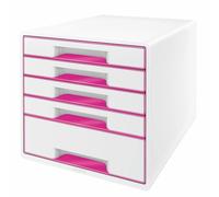 Leitz Module de classement pour bureau avec 5 tiroirs – Rose