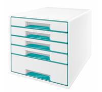 Leitz Module de classement pour bureau Wow – 5 tiroirs – Menthe