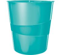 LEITZ 52781051 - Corbeille à papier WOW 15l bleu glacier