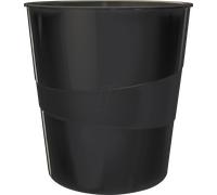 Poubelle à Papier Design en plastique solide 15 litres - Noir