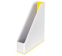 Leitz 53621016 Porte-Revues, A4, WOW, Dual, Blanc/Jaune