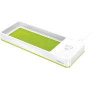 Leitz 5365-10-54 5365 Pot à crayons WOW Duo Colour - avec chargeur à induction, blanc/vert métallique