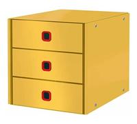 LEITZ 53680019 LEITZ Schubladenbox Click & Store Cosy gelb DIN A4 mit 3 Schubladen