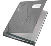 Parapheur leitz design 18 onglets rigides oeillets intercalaires porte-étiquette 340x25x240mm coloris gris