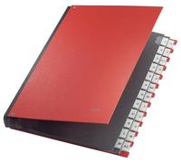 Leitz 5924-00-25 5924 Classeur à levier A-Z - 24 compartiments, PP, rouge
