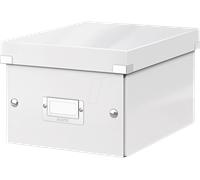 Leitz Boîte de rangement Click & Store en carton A5+ avec couvercle Blanc