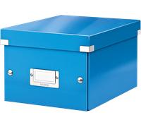 Leitz Boîte de rangement Click & Store WOW – DIN A5, bouton-pression, carton recyclé 84% – Bleu