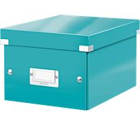 Leitz Boîte Click&Store A5+ – Couvercle, bouton-pression, carton recyclé 84% – Menthe