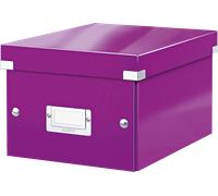 Leitz Boîte de rangement en carton A5+ avec couvercle Violet