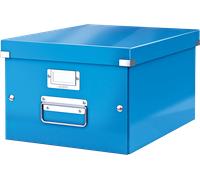 Leitz Boîte de rangement Click & Store A4 moyenne 28,1 x 20 x 37 cm - Carton 85% recyclé Bleu