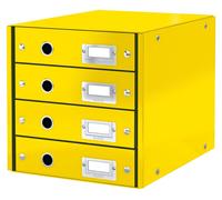 LEITZ 6049-00-16 LEITZ Boîte à tiroirs Click & Store WOW, 4 tiroirs, jaune