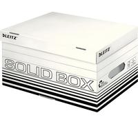 LEITZ 6117-00-01 LEITZ Boîte d'archives à couvercle rabattable Solid S, blanc/noir