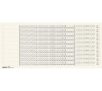 Leitz 61610001 Lot de 100 bandes de classement pour dossiers suspendus Alpha échelle 1+2 Blanc