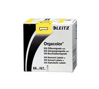 LEITZ 66011000 Orgacolor Nombre Étiquettes 1 Lot de 500 jaune
