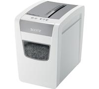 Leitz 8098-00-00 Destructeur de documents IQ Slim Office S P4 - coupe croisée, 12 feuilles, gris/blanc