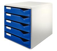 Leitz A4 Bloc de Classement, 5 Tiroirs, Bleu, Post Set, 52800035