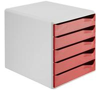 Leitz A4 Bloc de Classement, 5 Tiroirs, Rouge, Post Set, 52800025