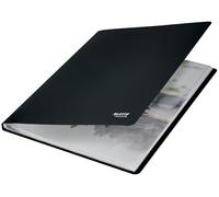 Leitz A4 Reliure Protège-Documents, 40 Pochettes Plastifiées Fixes Incluses, Capacité 80 Feuilles, Recycle, Noir, 46770095