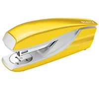 Leitz Agrafeuse, Capacité 30 Feuilles, Corps en Métal Ergonomique, Agrafes Incluses, WOW, 55022016 - Jaune