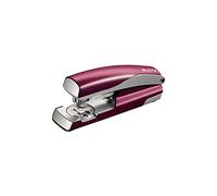 Leitz Agrafeuse de Bureau, Capacité 30 Feuilles, Rouge Grenat, Boîtier Métallique Ergonomique, Agrafes Incluses, Gamme Style, 55626028