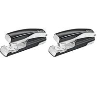 Leitz Agrafeuse de Bureau, Capacité 40 Feuilles, Noir, Boîtier Métallique Ergonomique, Agrafes Incluses, Gamme NeXXt, 55220095 (Lot de 2)
