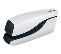 Leitz Agrafeuse électrique WOW 55661001 - 10 feuilles - Alimentée par piles - Blanc