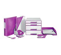 Leitz Corbeille à courrier Wow A4 polystyrène Violet métallisé