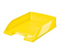 Leitz Corbeille à courrier Plus WOW – A4 – Polystyrène – Métallisé – Jaune