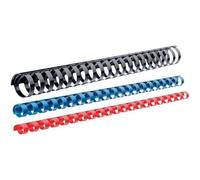 Peigne à relier en plastique, diamètre: 19 mm, noir