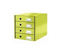 leitz bloc de classement click & store wow, 4 tiroirs, vert noir