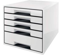 Leitz Bloc De Classement Wow 5 Tiroirs Blanc Brillant