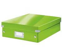 Leitz Boîte carton compartimentée Click & Store – multi-usages avec couvercle, vert