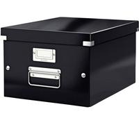 Leitz Boîte de rangement Click & Store A4+ moyenne - Carton 85% recyclé, noir