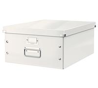 Leitz Boîte en carton A3+ – Grande avec couvercle, multi-usages, blanc