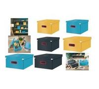 Boite rangement en carton solide Cosy M - Jaune