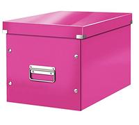 Boîte de rangement carton Leitz Click & Store Wow Cube Format L rose