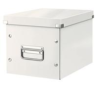 Leitz Boîte de rangement Cube en carton solide – Taille moyenne – Blanc