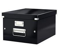 Leitz Boîte de rangement Click & Store A4+ moyenne - Carton 85% recyclé, noir