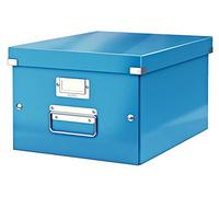 Leitz Boîte de rangement Click & Store A4 moyenne 28,1 x 20 x 37 cm - Carton 85% recyclé Bleu
