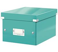 Leitz Boîte Click&Store A5+ – Couvercle, bouton-pression, carton recyclé 84% – Menthe