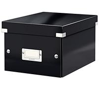 Petite Boîte de rangement en Carton A5+ avec couvercle - Noir