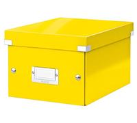 Leitz Boîte de rangement en carton Click & Store A5+ avec couvercle – Jaune