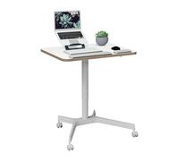 Leitz Bureau assis/debout blanc 65360001 couleur du dessus de table: blanc réglable en hauteur, à roulettes Hauteur max.: 1.14 cm