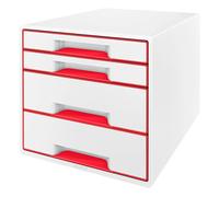 Leitz Bureau Wow Cube 4 Tiroirs 2 Grands Et 2 Petits Tiroirs Buc