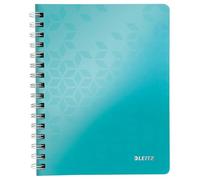 Leitz, Cahier à spirales A5 PP ligné, 160 pages 80g/m², Leitz WOW, Menthe, 46390051